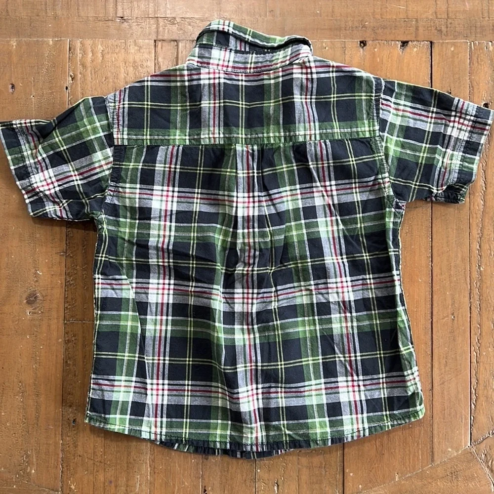 4/$20 Gymboree plaid shirt sleeve button down